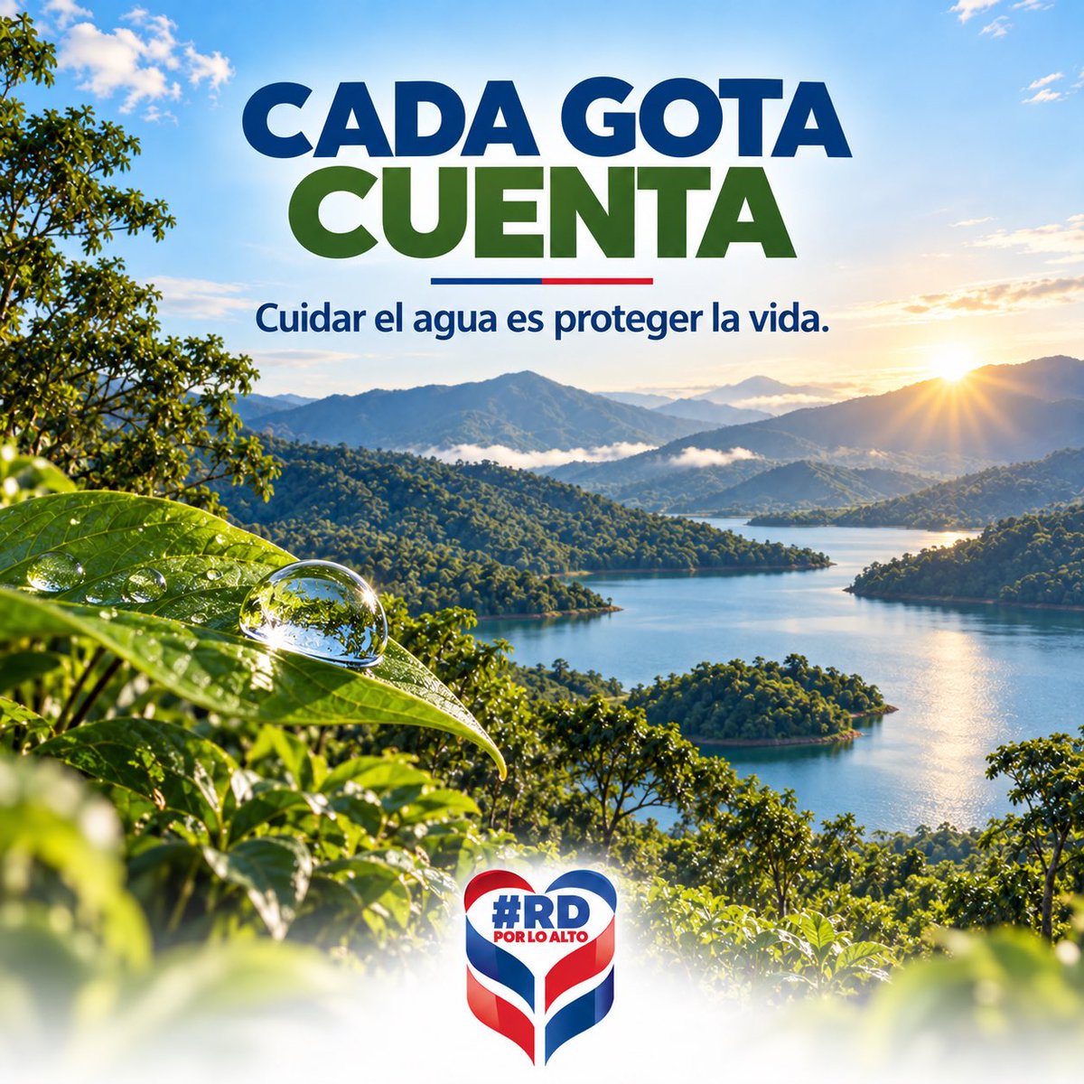 RDPorLoAlto's tweet photo. El agua es vida, producción y futuro. 

Promovamos su uso responsable y evitemos el desperdicio en cada hogar, comunidad e institución.

Cada gota que ahorramos protege la República Dominicana.

#RDPorLoAlto🇩🇴 #AhorraAguaRD https://t.co/x5cQoHitNs