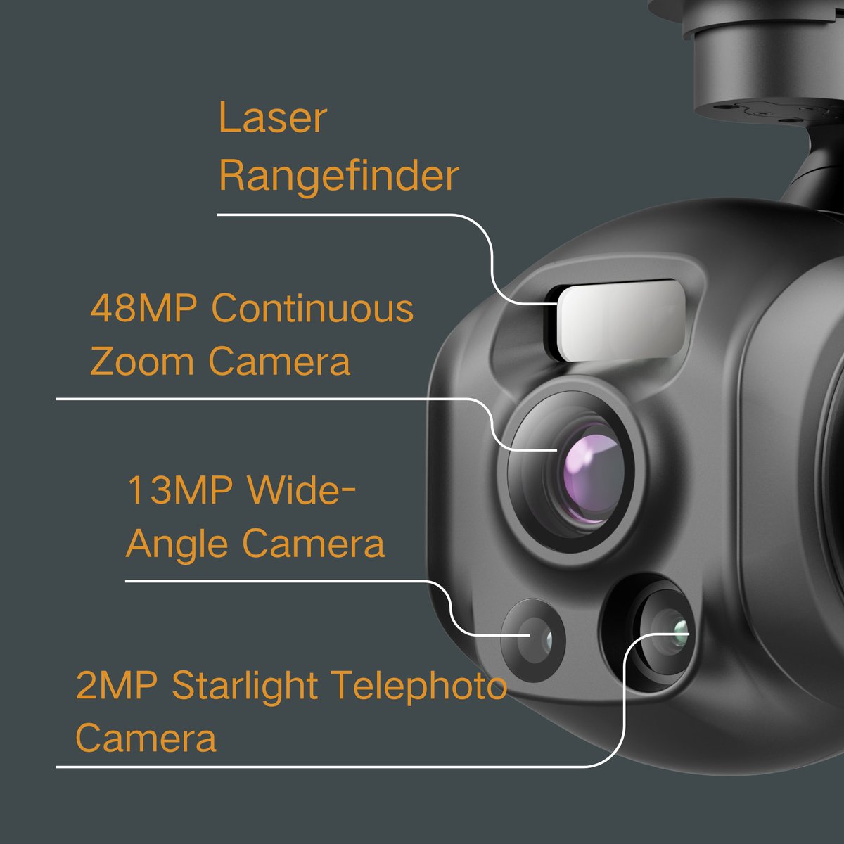 CticGimbal's tweet photo. 4 sensors. 290g. Up to 160× hybrid zoom.
Meet CGTX80C — a compact multi-sensor EO payload for UAV manufacturers and drone integrators.
📷 13MP Wide-Angle
🔭 48MP Continuous Zoom
🌙 2MP Starlight Telephoto
📏 Laser Rangefinder
🎯 3-Axis Stabilization
🤖 AI-Powered Functions
#UAV https://t.co/LTprG5axqN