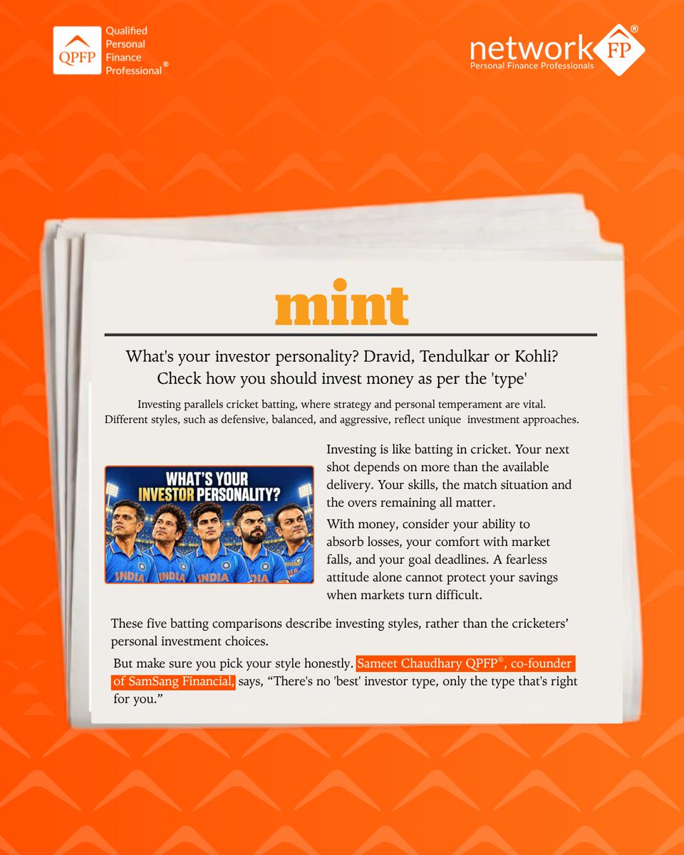 networkfp's tweet photo. QPFP® double feature! 👏

Sameet Chaudhary &amp; Rajeshwar Kasarla decode investor personality: Are you Dravid, Tendulkar or Kohli?In @livemint 

Read Full Story Here -  https://t.co/iLBLNjOxMj

Join our FREE QPFP® Masterclass to build : https://t.co/9UOCXmvDyM

#NetworkFP #QPFP https://t.co/XPOKdlChnY