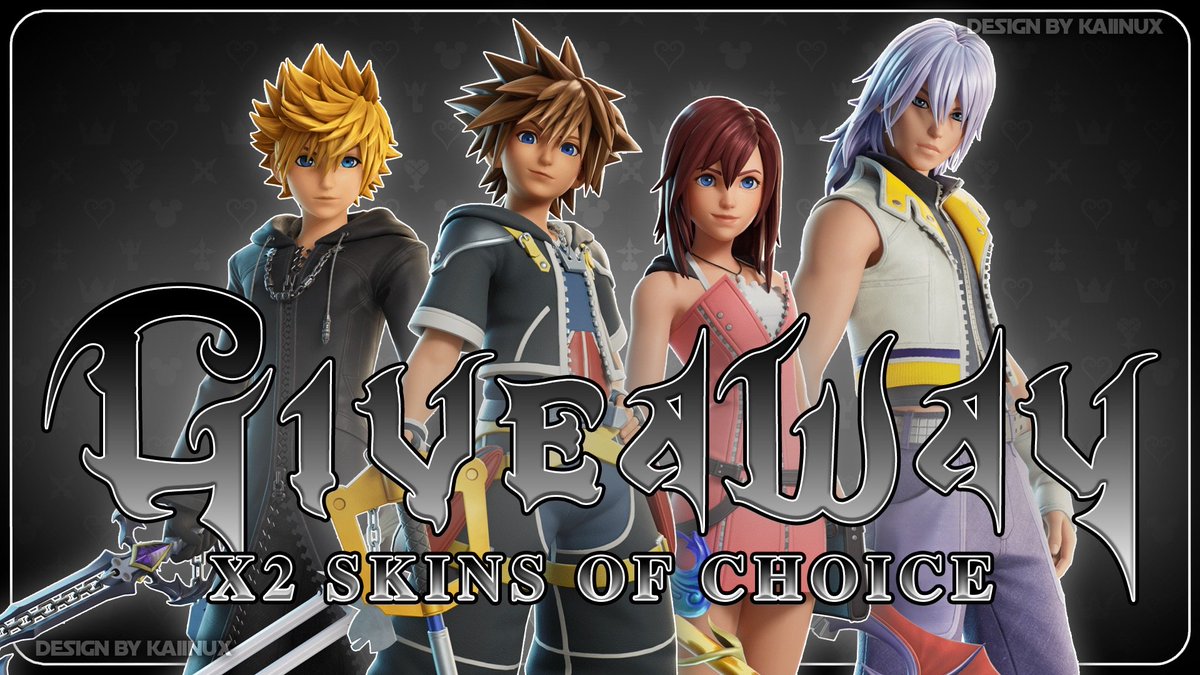 LinIsCrazy's tweet photo. Let's celebrate Kingdom Hearts into Fortnite... my two loves! 🩷
🏆 2 winners

To enter:
✅ Follow @kaiinux  
🩷 Like
♻️ Retweet
💬 Comment what you love about Kingdom Hearts, this collab, or what your favorite KH memory is!

Ends in 48 hours 🔥
Good luck, everyone! 🩷

Notes:
1. I will use the following rules: have a profile picture, >100 tweets (comments/replies count!), account older than 30 days, last tweet in the last 30 days, and 1 or more followers.
2. If you have porn/NSFW on your page, I reroll for the safety of my community.
3. Fortnite requires 48 hours of friendship before I can gift you.