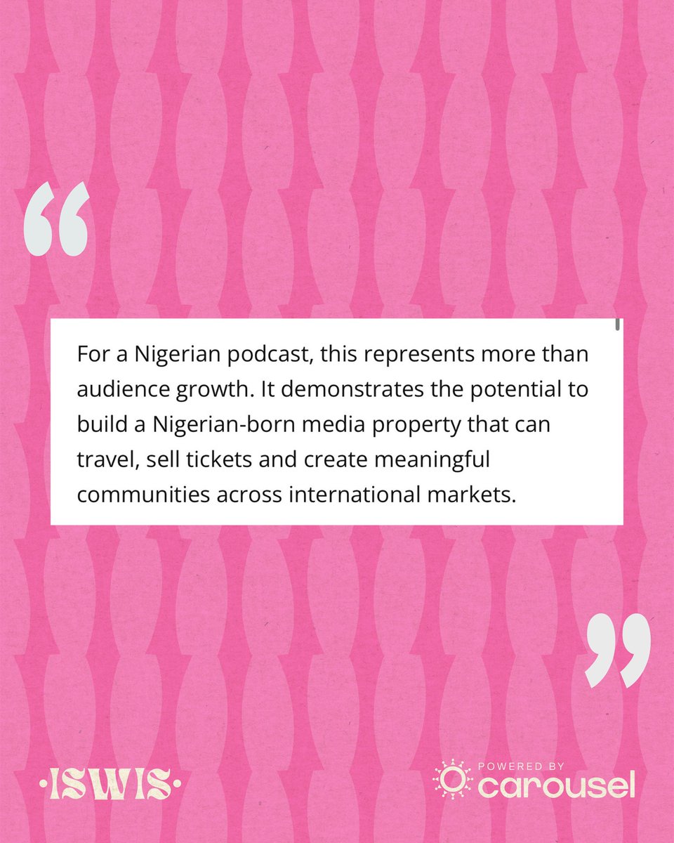 ISWISPodcast's tweet photo. As big babes, of course the pod got featured in THISDAY Newspaper! 
Nine years in, seven cities down, and we’re just getting started. Read all about the first lap of the tour here 👇🏾

https://t.co/qSlGM8Os82 https://t.co/iDb5SuZxsF