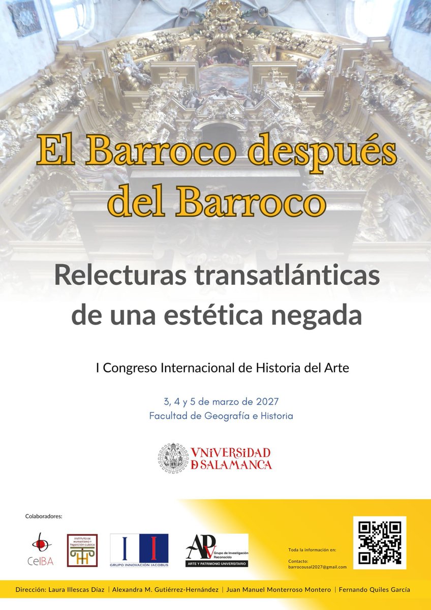 arteceha's tweet photo. 🎭 ¿Y si el Barroco nunca hubiera dejado de estar de moda?
Del rechazo del Neoclasicismo a su recuperación en el siglo XX. De Europa a Iberoamérica. De los museos al mercado del arte. https://t.co/mvYjtj5U51