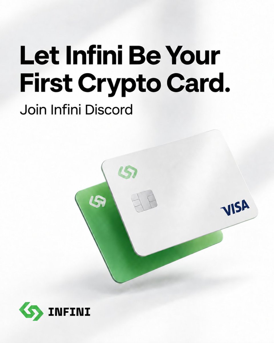 0xinfini's tweet photo. 💳 Let Infini Be Your First Crypto Card.

Join Infini Discord for limited-time rewards 👇

🐣 First 50 new users to join and complete KYC in the Infini App: exclusive Early Bird role + up to 50 USDT.
⏰ Missed the first 50? New users from #51 onward who join and complete KYC during the event can enter a lucky draw: 300 USDT total prize pool, minimum 5 USDT per winner.
🎁 All users can earn community points for physical prizes, card-opening cashback vouchers, and more!
🎉 Stay tuned for surprise community rewards!

🗓 Sept 17, 20:00 – Sept 18, 20:00 (UTC+8)

👉 https://t.co/MgTpKtcRTN
Full details and reward rules in the community announcement.