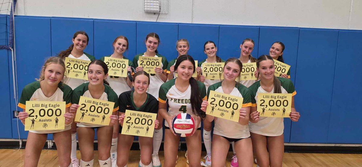 ndnsports's tweet photo. Congratulations to Lilliani Big Eagle (Lakota/Dakota/Oneida/Hochunk), out of Freedom High School in Wisconsin, who has now reached 2,000 assists in her setting career. 🏐
#NativePreps #Lakota #Dakota #Oneida #HoChunk https://t.co/C9ACmOVgtK