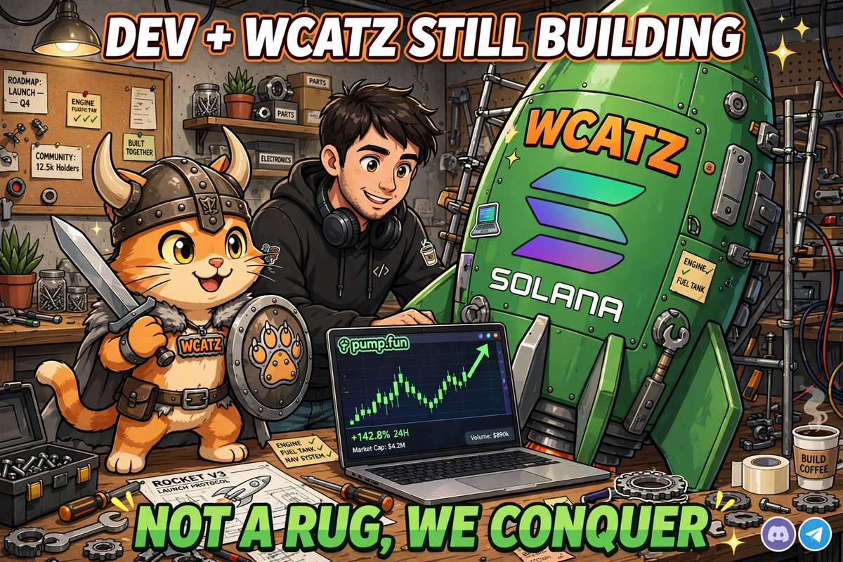 WarCatzCoin's tweet photo. DEV + WCATZ STILL BUILDING 🛠️

No flag. No border. Just builders.

Rocket is almost ready. Chart is loading.
Are you in or watching?

$WCATZ https://t.co/yQIImlyH3D