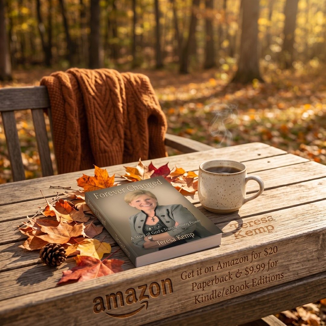 ForeverChngd's tweet photo. It's almost "Sweater Weather" so grab your copy of "Forever Changed" on #Amazon, and enjoy this transformative time of year with author Teresa Kemp's AWESOME best-selling testimony. Paperback...$20.00 &amp; Kindle/eBook Edition...$9.99! #ForeverChanged #TeresaKemp #Book #Testimony https://t.co/ITAAgVEdUI
