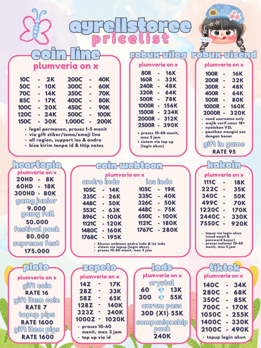 primropse's tweet photo. hemloo aku ready topup games, topup coin webtoon karyakarsa tiktok dan gift sticker stiker theme tema emoji emoticon line ya 002 #zonauang https://t.co/rGGgna1W7W