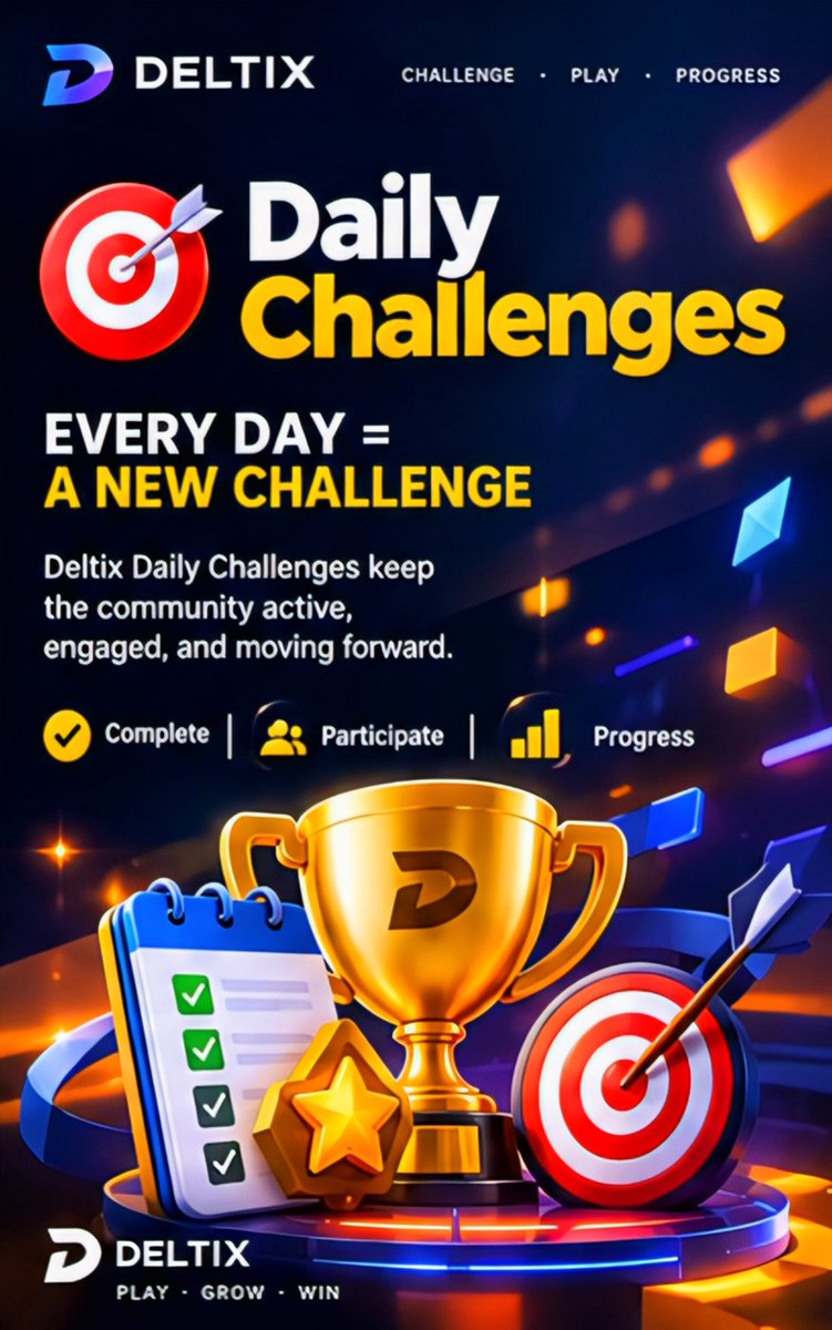 SanjayKuma47337's tweet photo. 🎯 EVERY DAY = A NEW CHALLENGE
Deltix Daily Challenges keep the community active, engaged, and moving forward. ⚡
Complete. Participate. Progress. 🚀
#Deltix #DLTX #DailyChallenges #Web3 https://t.co/XhoAMYBj74