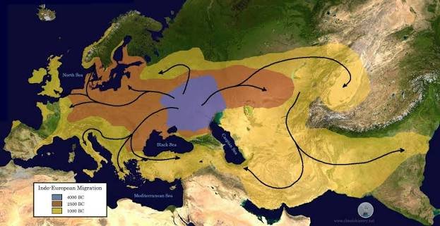 ShahofMedia's tweet photo. @KurdiNaghl I think your theory is a bit off, but this is the original migration of the Indo European tribes. https://t.co/IxJd5hycga