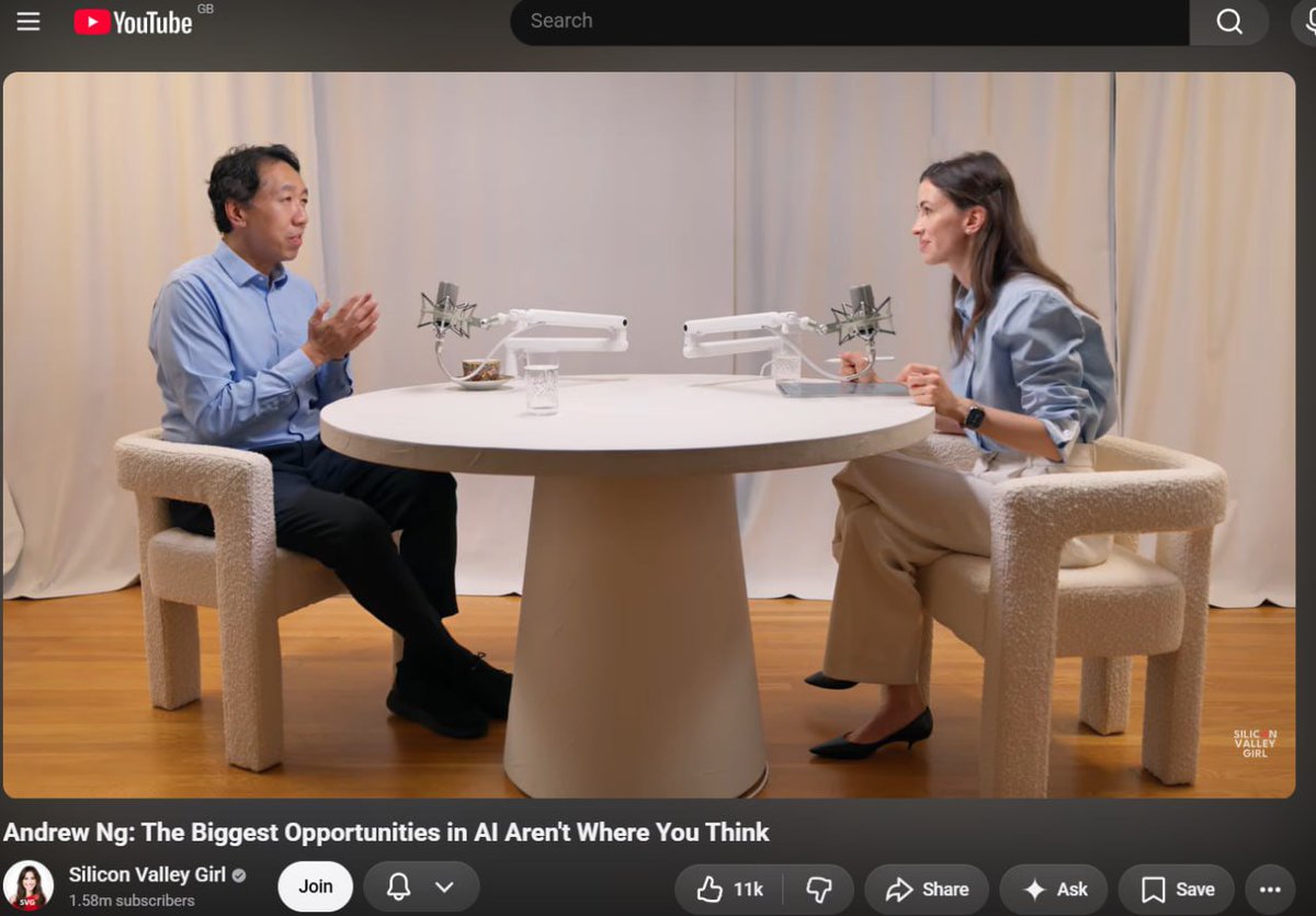 Miftahh_E's tweet photo. Andrew Ng said the cost of building with AI has basically collapsed.
I think the weird consequence is that we may soon have a world with more solutions than problems worth solving.
From his conversation with @siliconvalleymm https://t.co/iIEEVh1AB2
