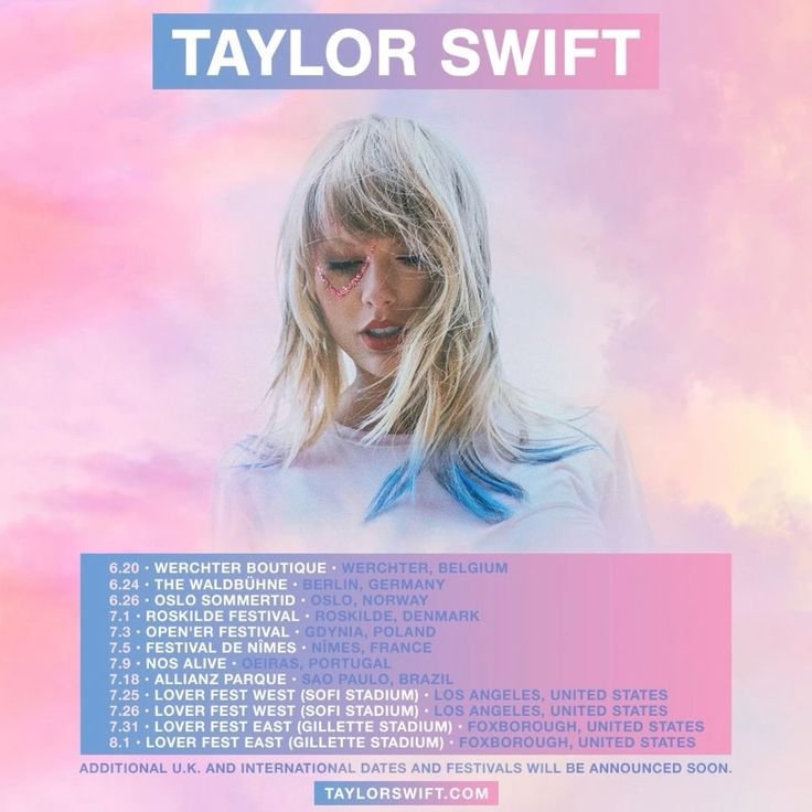TSARGINF0's tweet photo. 🔙| El 17 de septiembre de 2019, Taylor anunció el "Lover Fest", un pequeño festival en América y Europa con algunos artistas invitados especiales.

Tiempo después se tuvo que cancelar por el comienzo del Covid-19 https://t.co/5kbizyFijl