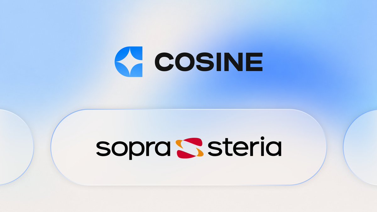 CosineAI's tweet photo. We’re pleased to welcome Sopra Steria to the Lumen Sovereign coalition.

They bring deep expertise in delivering critical national infrastructure. Craig Wilson, CEO of Sopra Steria UK, said:

“Sovereign AI is moving from policy debate to operational reality. For organisations delivering critical services, the opportunity is to bring people, technology and transformation together to improve productivity, while maintaining trust and control. This depends on how AI is built, deployed and governed. By joining Cosine’s coalition, we will bring our experience of delivering complex, regulated services at scale, to help turn sovereign AI into practical solutions that create value safely and securely.”

Together, we’re accelerating safe, sovereign AI adoption across highly regulated UK sectors.