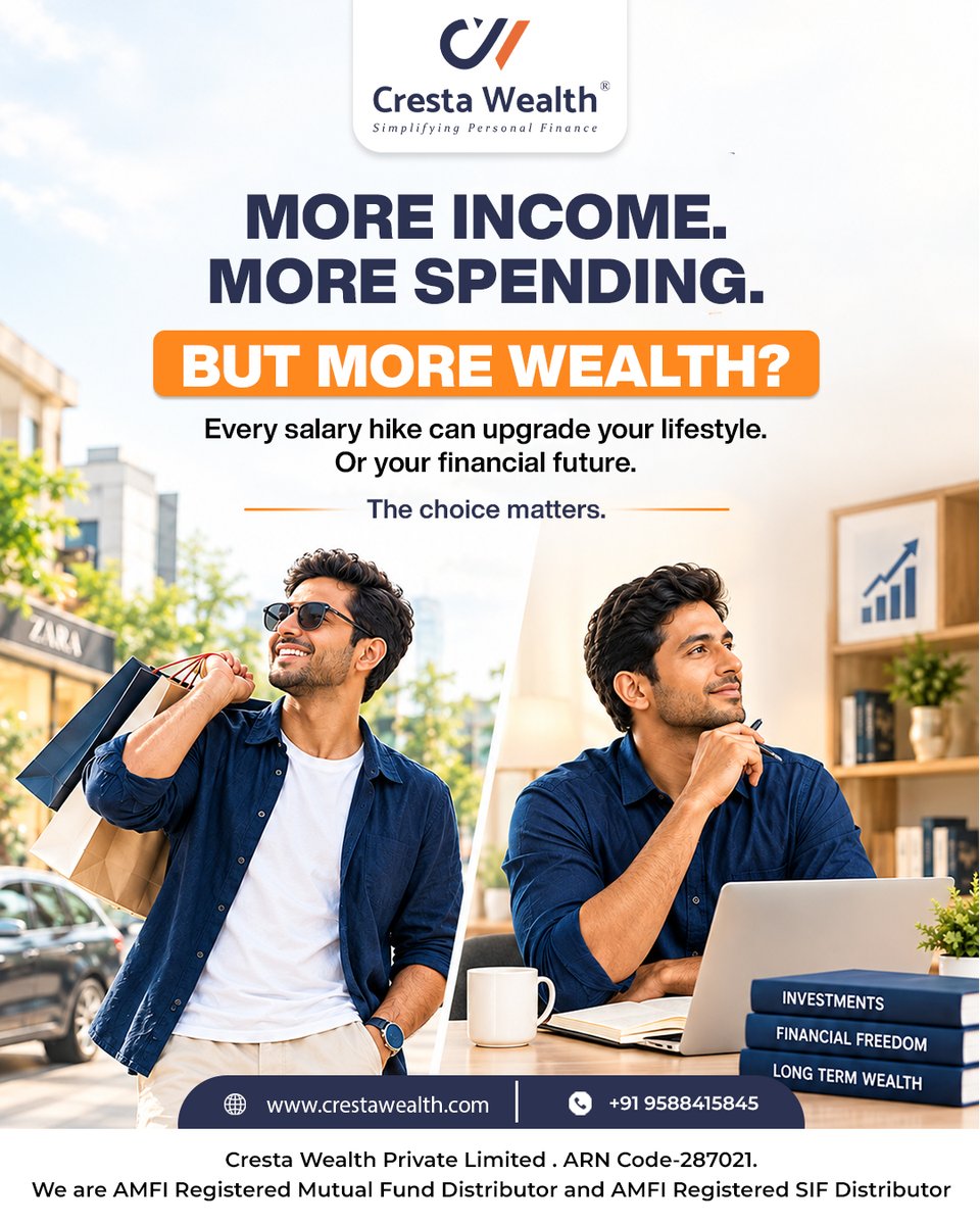 crestawealth's tweet photo. 𝗠𝗢𝗥𝗘 𝗜𝗡𝗖𝗢𝗠𝗘 ≠ 𝗠𝗢𝗥𝗘 𝗪𝗘𝗔𝗟𝗧𝗛
𝗧𝗼 𝗸𝗻𝗼𝘄 𝗺𝗼𝗿𝗲, 𝘃𝗶𝘀𝗶𝘁 𝘄𝘄𝘄.𝗰𝗿𝗲𝘀𝘁𝗮𝘄𝗲𝗮𝗹𝘁𝗵.𝗰𝗼𝗺
.
#EarlyInvestment #ITProfessional #earlyInvestor #LifeInsurance #HealthInsurance #SmartMoneyMoves #CoupleGoals #MoneyManagement #InvestTogether #SIP https://t.co/60xgUckb6T