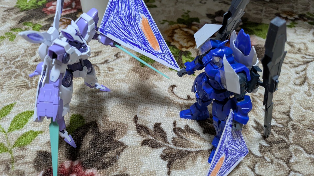 Revise_PLA's tweet photo. 俺「宮上ぃーーーーーー(仮名)」

#ヴァイハルト(#コア・フルスロットル 装備)
#ベギルベウ
#ガンプラ
#ガンプラは自由だ https://t.co/yhVBWYCWod