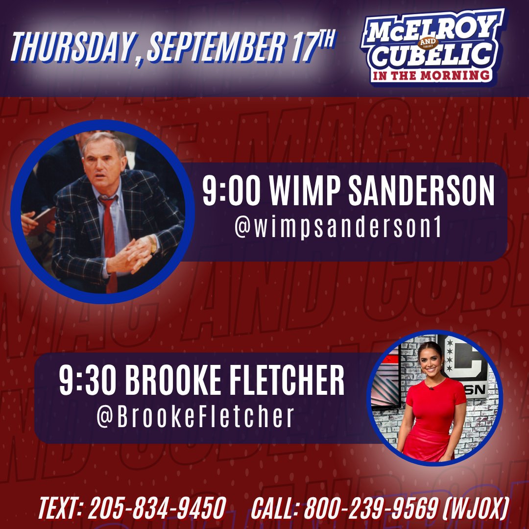 macandcube's tweet photo. Thursday #MacandCube

9:00 @wimpsanderson1 
9:30 @BrookeFletcher 

@WJOX945 
https://t.co/agNgyjlhn3
@YouTube (Jox945) https://t.co/QDI8bFyV8b