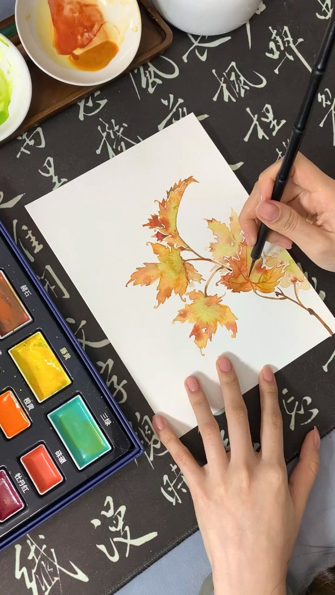 ailew853889's tweet photo. Trying watercolor for the first time u0026 it’s such a calm way to unwind! Small steps, big joy  #HobbyJourney， https://t.co/TiNRU9ssDs