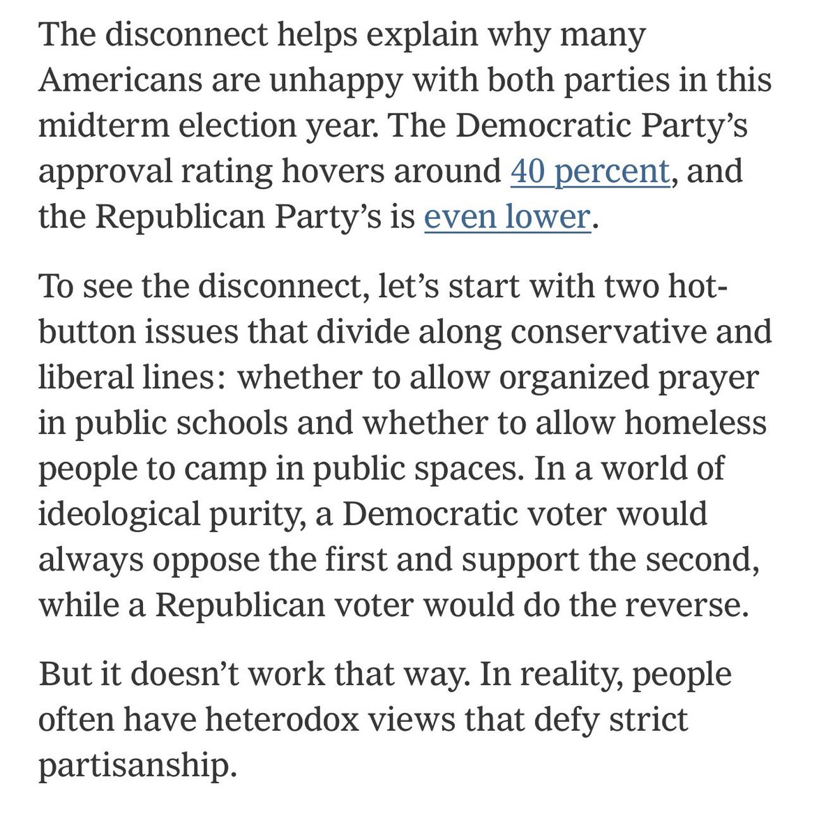 AJentleson's tweet photo. At @SearchlightInst we talk a lot about heterodoxy. 

Now, partnering with @nytimes, we can show you exactly what we mean. 

“In reality, people often have heterodox views that defy strict partisanship.”

Take a minute to read this—it might change how you think about politics. 

https://t.co/dXgoeLvQjT