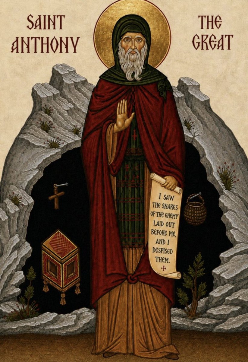 EternalFaithEO's tweet photo. “A time is coming when men will go mad, and when they see someone who is not mad, they will attack him, saying, “You are mad; you are not like us.”

- St Anthony the Great https://t.co/j6IgY2T4Xx