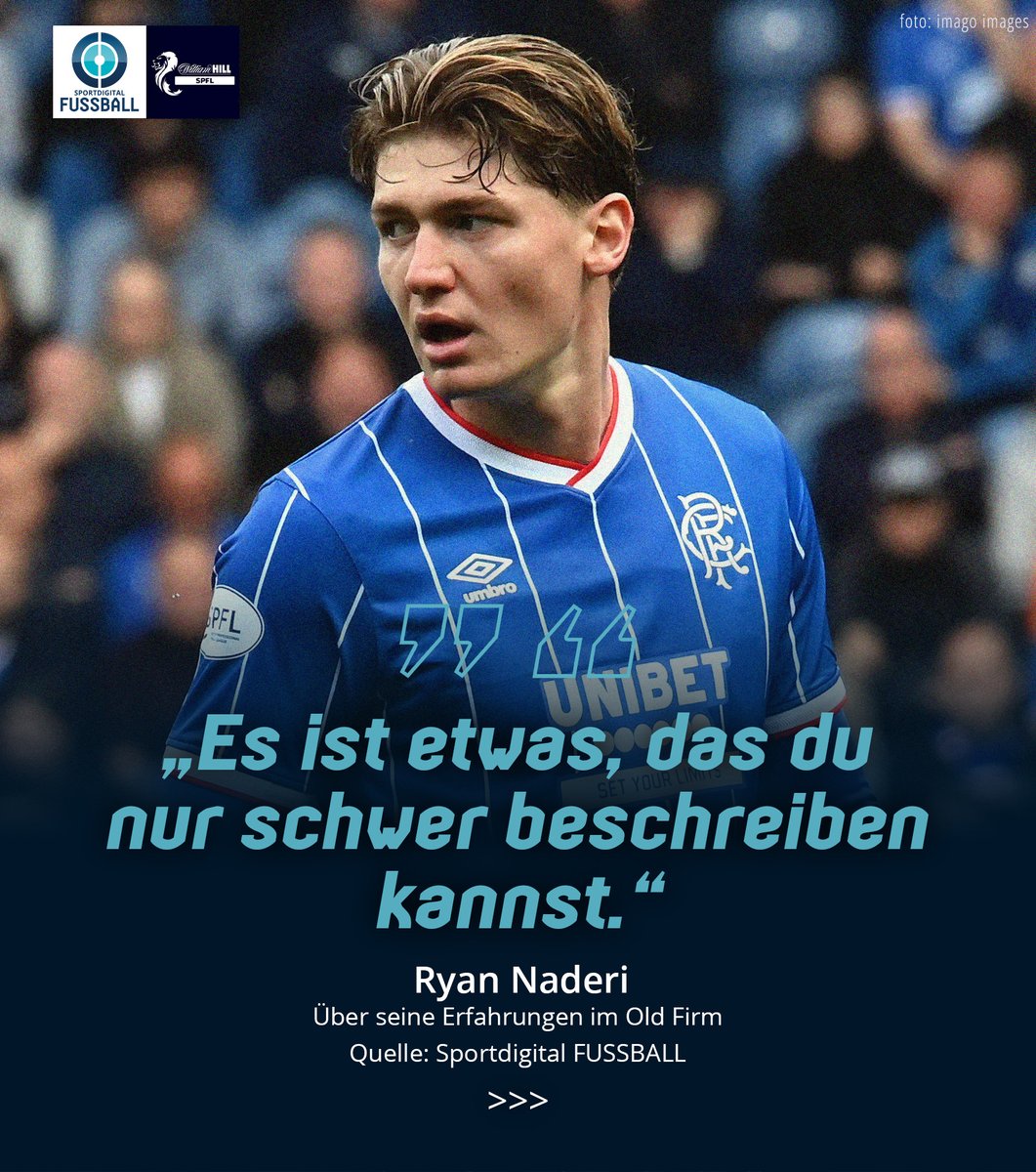 sportdigital's tweet photo. Ryan Naderi berichtet von seinen Erfahrungen im Old Firm 🗣️
Das gesamte Interview gibt es auf unserem YouTube-Kanal! 📺
#sportdigital #SPFL #Rangers #Naderi #OldFirm https://t.co/ohnhK7wj2D
