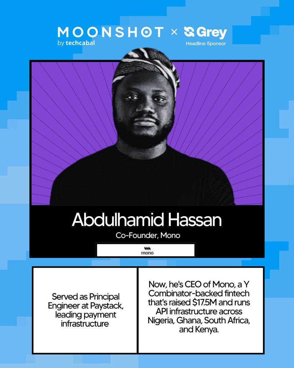 TechCabal's tweet photo. This is a reminder that great founders are often shaped by great institutions. Paystack has been one of those institutions.  

At Moonshot by TechCabal, we’re bringing together the institutions, founders, investors and ecosystem leaders building with the courage and conviction to shape what comes next for Africa.  

Get your ticket at https://t.co/XAoAlrRUwx #MoonshotByTechCabal #Moonshot2026 #CourageAndConviction