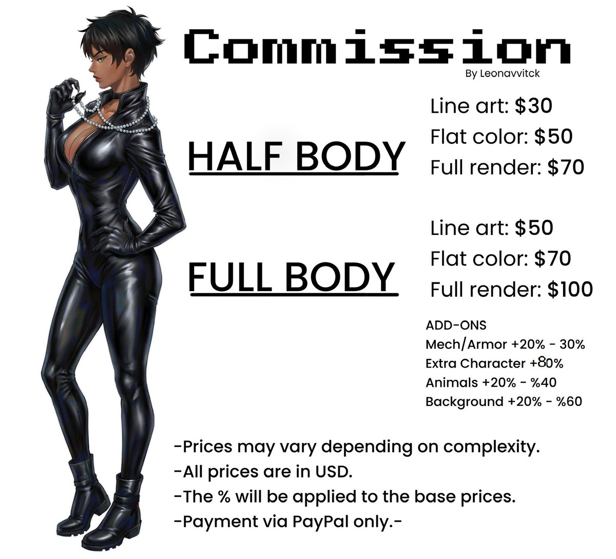 Leonavvitck's tweet photo. ✨Commission open✨
Details: https://t.co/PV1y3cpeYT
Feel free to DM me or comment if you are interested or have any question!
-
[likes &amp; repost very appreciated]
Thank everyone for yours support! https://t.co/FFbxIcbGsM