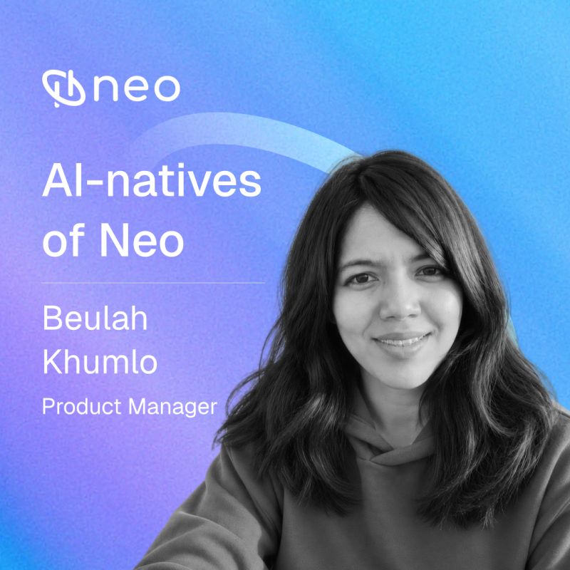neoworkos's tweet photo. When joining a fast-paced team, the challenging part is often figuring out why past decisions were made.. @KhumloB started capturing that context as she got it.
 
Meet Beulah Khumlo, product manager at @neoworkos.
 
To avoid relying purely on memory when priorities shift, she maintains what she thinks of as a “second brain”, an AI that captures the context and reasoning behind product decisions, so the “why” is easy to revisit as priorities shift.  Things move fast here, and she wanted a way to keep the "why" behind a decision as accessible as the decision itself. She started building it the day she joined and hasn't stopped adding to it since.
 
At Neo, it shows up in the instrumentation framework she's currently building with the team for the entire platform tracking how users move through the product, where they drop off, and which edge cases the team might be missing without realizing it.
 
She joined Neo looking for more ownership over problems, not just solutions and that curiosity still shapes how she works today.