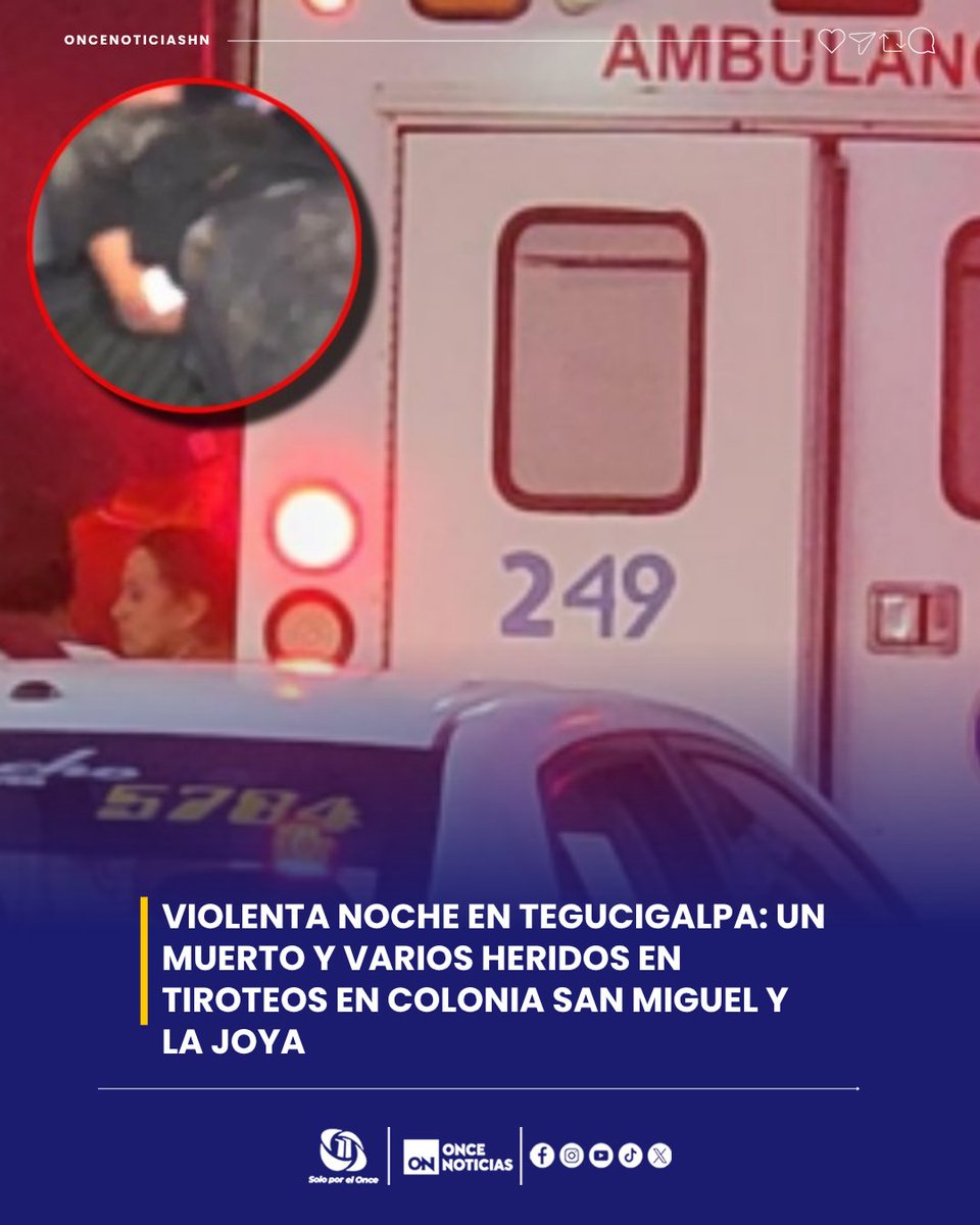 11_Noticias's tweet photo. 🚨La violencia volvió a marcar la noche en Tegucigalpa: Dos hechos armados, ocurridos con pocos minutos de diferencia, dejaron un saldo fatal. 👉 https://t.co/HumwSErYpA

#Tiroteos #Sucesos #Tegucigalpa https://t.co/9e1y3xXY3Z