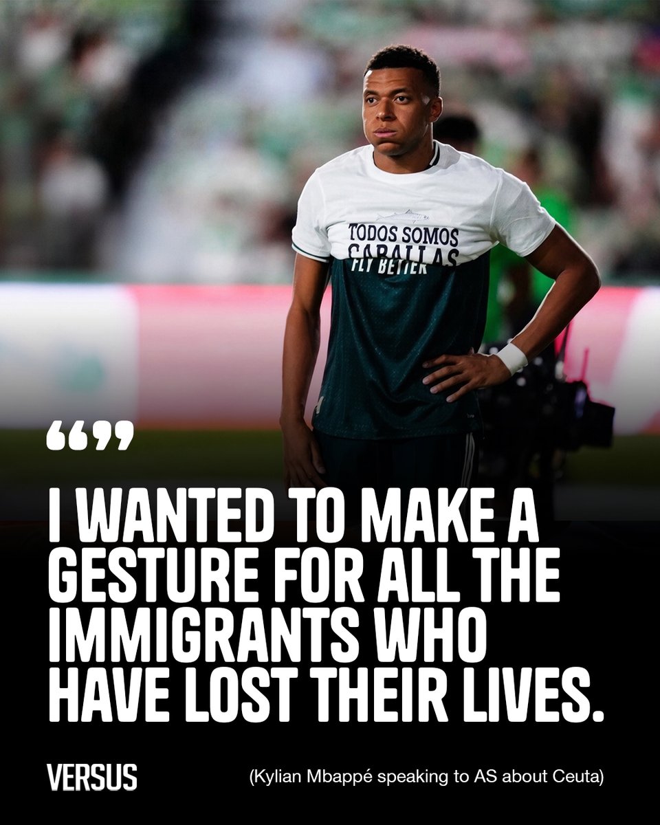vsrsus's tweet photo. More power to Kylian Mbappé for standing up for migrants in Ceuta, and refusing to let their suffering be ignored. https://t.co/Ir9TLasRJy