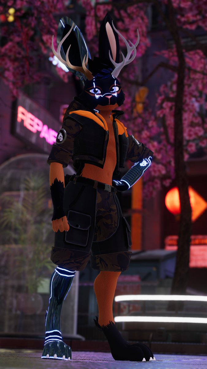 EmberBeard42's tweet photo. My good friend Ocelot wanted to make a "Rab-Bot" texture for the Jabbit and absolutely smashed it! Neo Tokyo here we come!
๐ธ= Grodvir
#Jabbit #JabRabbit #Vrchat #Furry https://t.co/cNePnP5inh