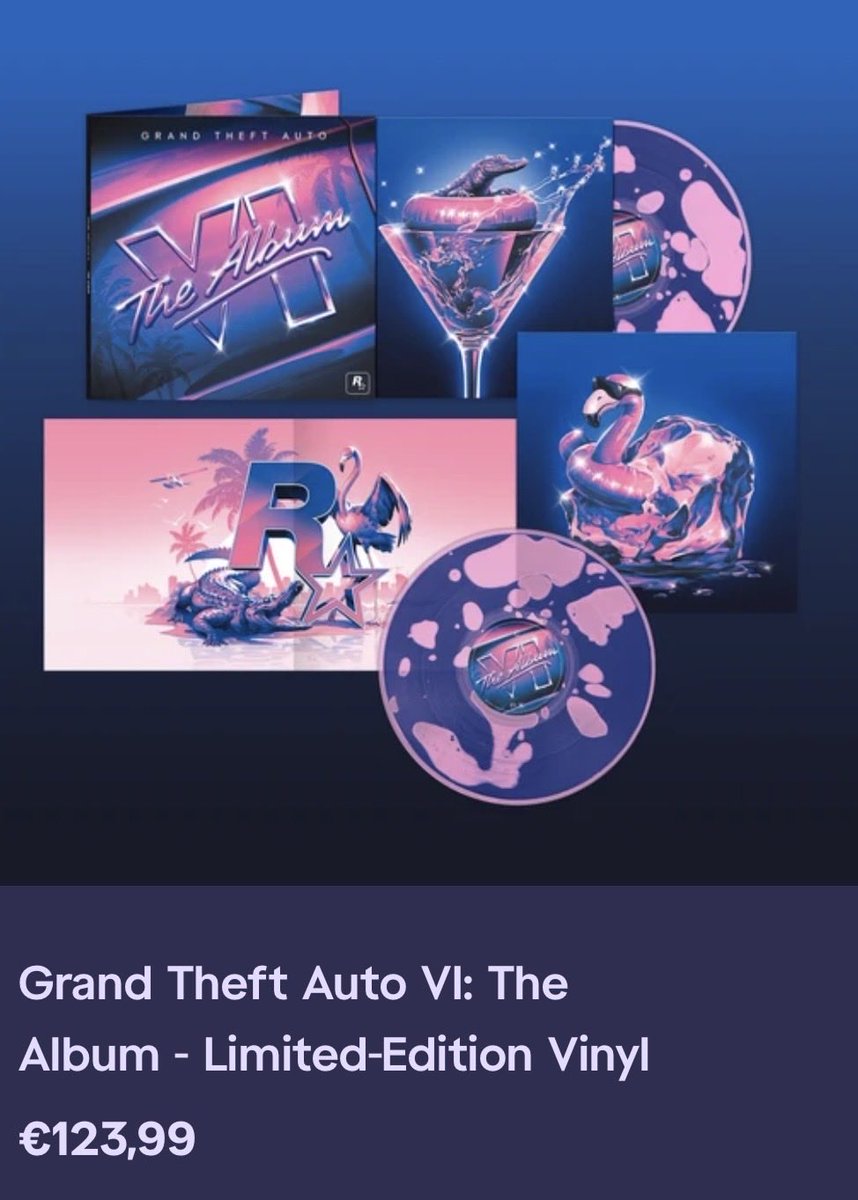 CabesaYtt's tweet photo. Grand Theft Auto VI: The Album  
Lanzamiento el 19 de noviembre  

Con 34 pistas originales que capturan la energía eléctrica de Vice City y Leonida, de un elenco de artistas que desafía géneros. https://t.co/kxzMLCV2gU