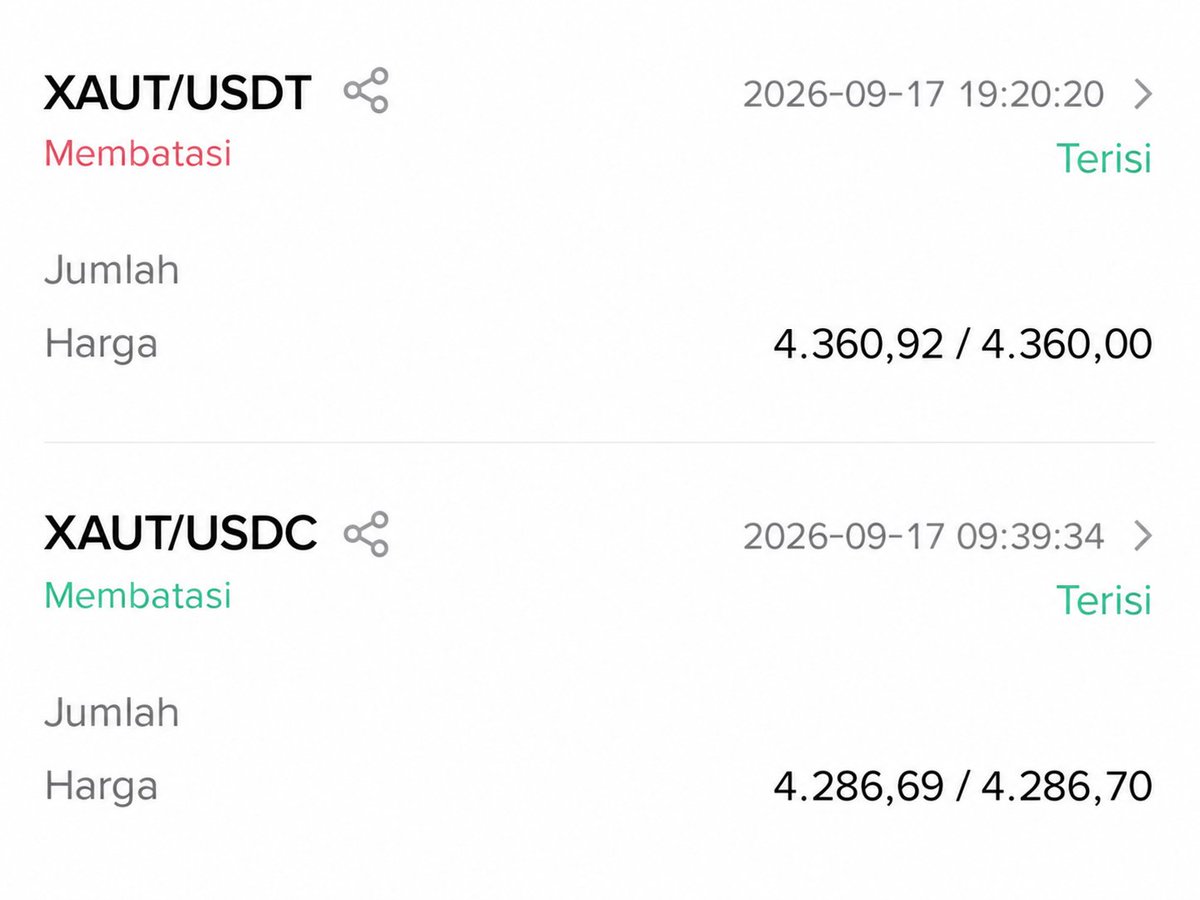 kaptencrypto707's tweet photo. Sudah dijual XAUT yang dibeli di 4286 tuh untung lagi mudah kan trading cicilan XAUT 👍👍 https://t.co/w889qtNohq