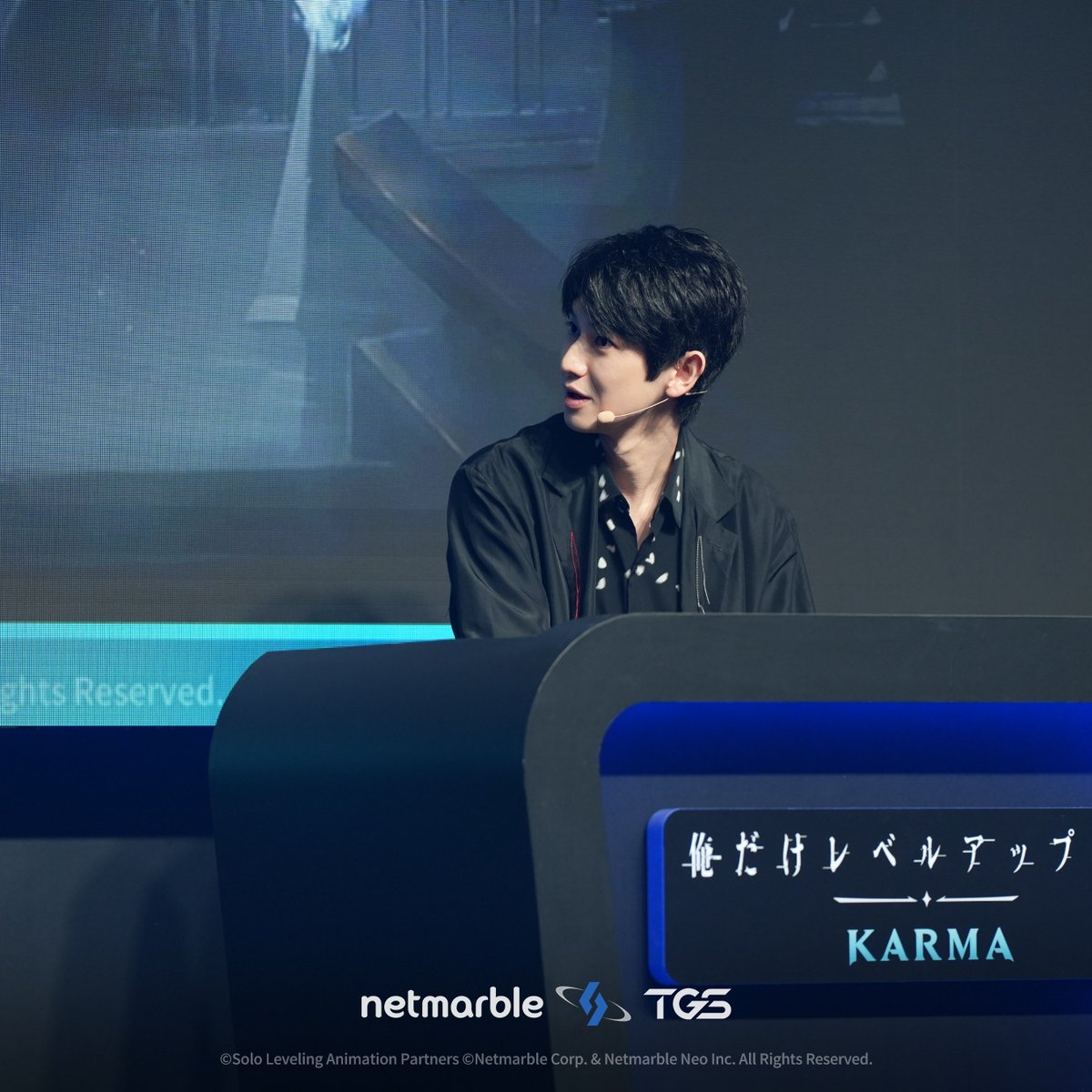 NetmarbleO's tweet photo. Check out on-site photos from the DAY1 Media Showcase for 'Solo Leveling: KARMA' at TGS 2026! 📸

Check out the latest news revealed at Tokyo Game Show right now!
👉https://t.co/zSj1tgtFh7

Download the latest images from the Media Hub!
👉https://t.co/ffnqftY1IX https://t.co/ci4xPlX8ac