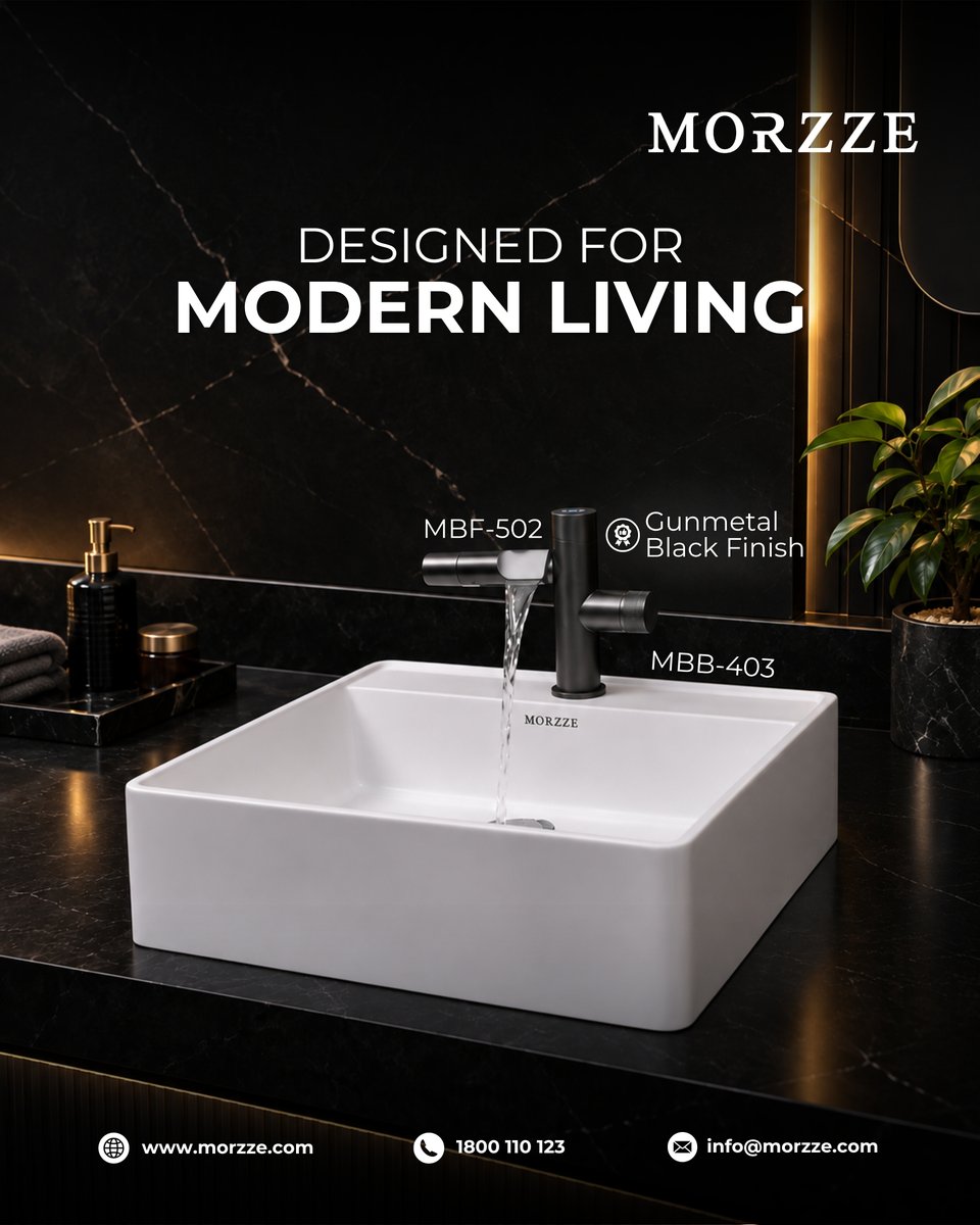 MorzzeIndia's tweet photo. Better control. Cleaner design. Smarter living.

Meet the Morzze MBF-502, paired with the MBB-403 basin a modern combination where technology and refined bathroom design come together.

#morzze #MBF502 #SmartWater #BathroomDesign #ModernLiving https://t.co/PoxUjVI4Y9