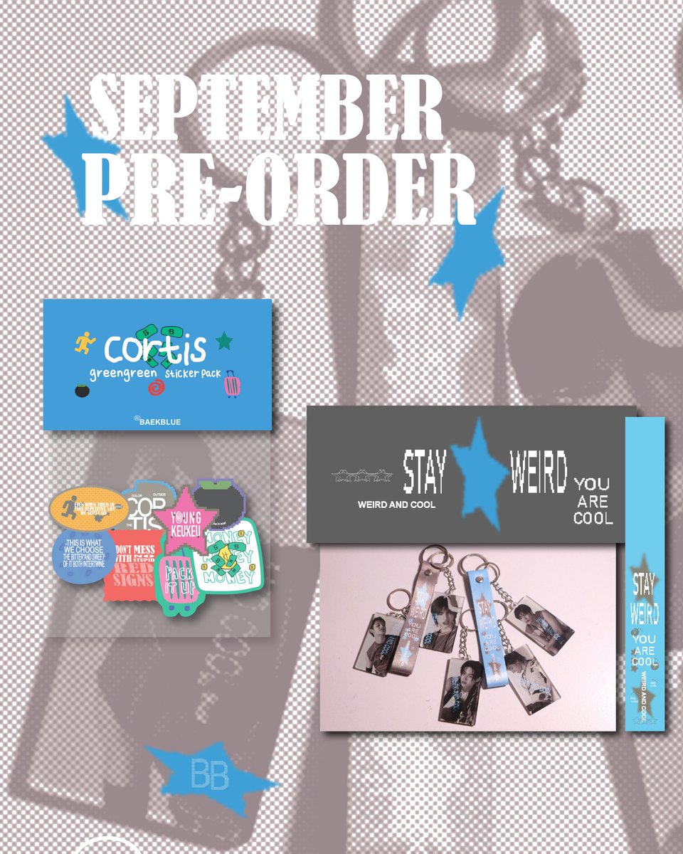 __baekblue's tweet photo. September Pre-order by Baekblue
[17-27 September 2026]

[reshares are vvv appreciated]

Order here: https://t.co/blYWTCbamB

cortis keychain sticker greengreen https://t.co/X8iSHZ4uPr
