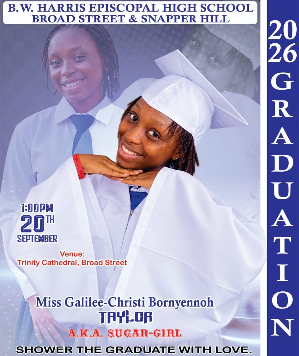 Sarnadeh's tweet photo. Join me in congratulating this my promising MD...
She'll be graduating high school this Sunday, September 20th in Monrovia Liberia... https://t.co/92BeP957UP