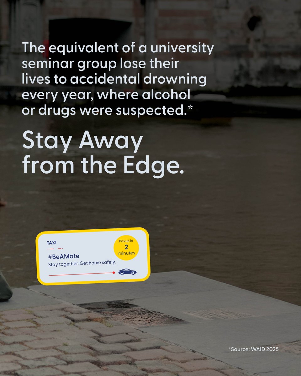DGfire_safety's tweet photo. We support @RLSSUK ‘s #DontDrinkAndDrown campaign.
Beginning college or university is exciting, but can also bring risks around water, especially after a night out.
#BeAMate Look out for friends, make sure nobody walks home alone, choose routes away from water after drinking. https://t.co/7ud2kkEojJ