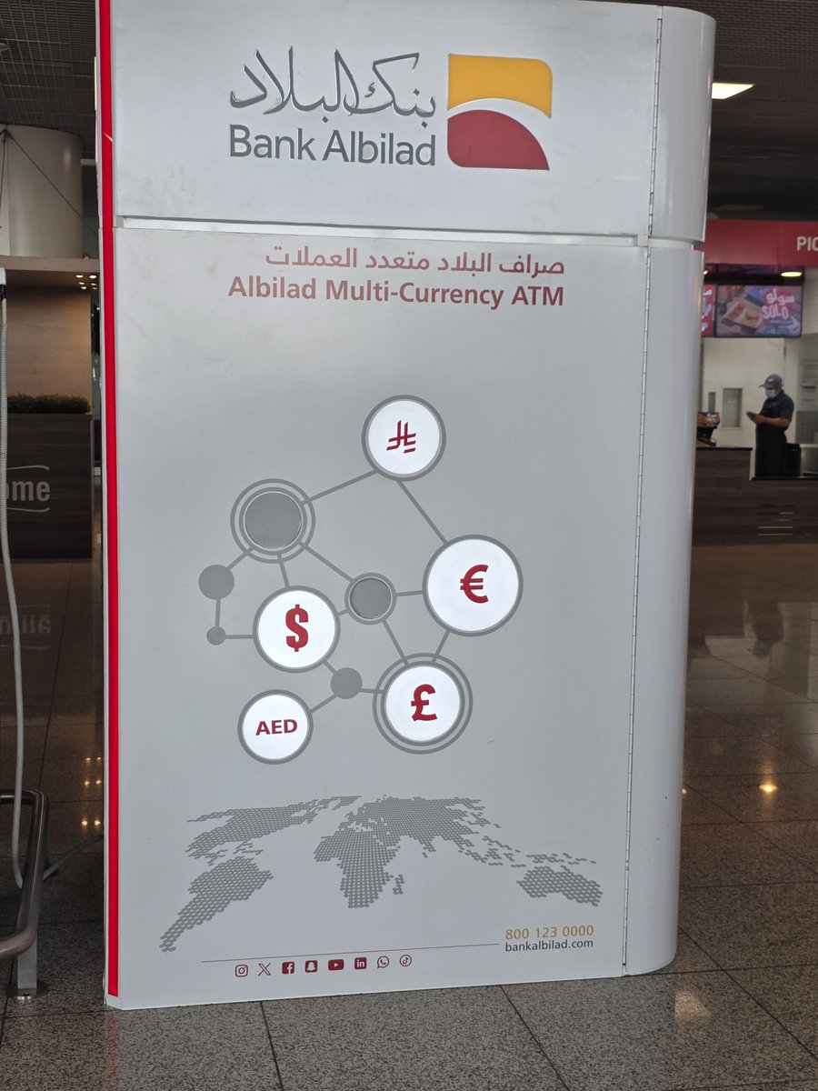 efipm's tweet photo. Fintech at the Riyadh int. airport. Multi-currency accounts are normal thanks to fintechs. https://t.co/j3SXa5gMUd