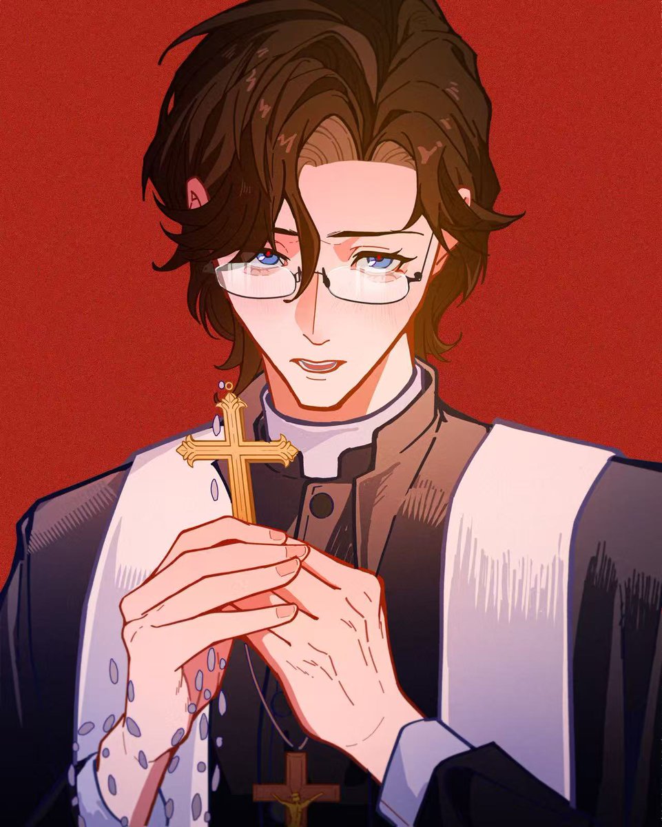 ginhijiforever's tweet photo. 画完我都不敢说这俩是谁了😱😱#cherik 
上校EX修士C
画的时候已经被同人女之魂附身了，完全画成自己 oc了，严格来说这应该算三创了，顺便给大家推荐这篇ec au文，我个人是看的非常之爽啊。 https://t.co/VDhBEbzvAT
