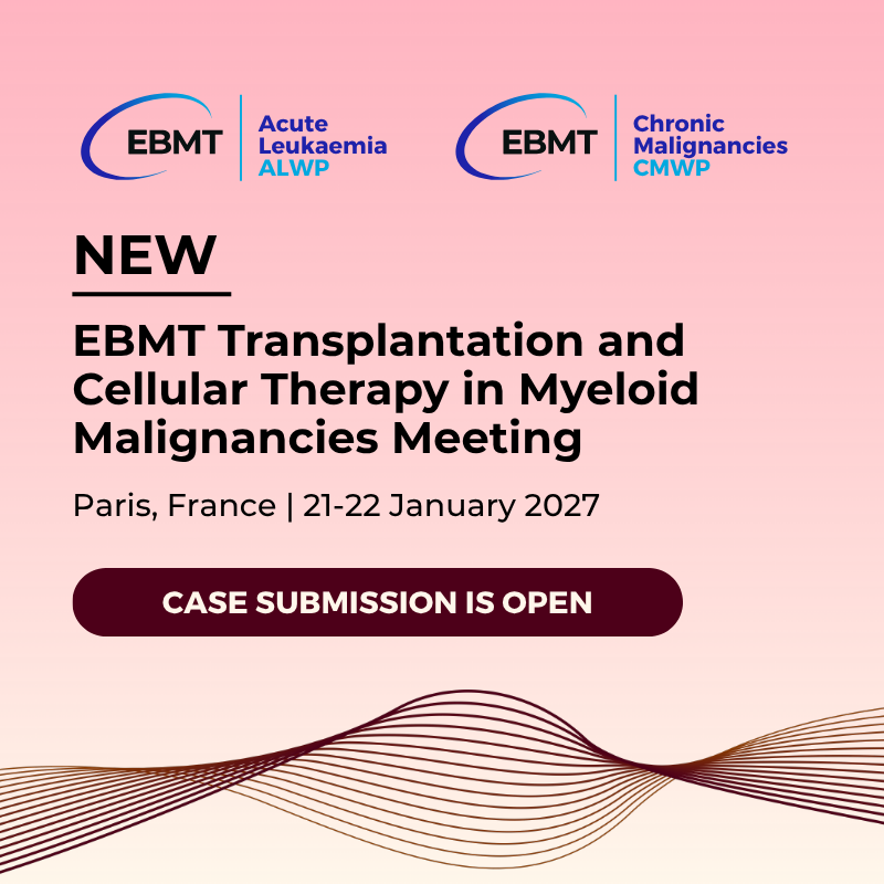 TheEBMT's tweet photo. 📢 Case submission and grant application deadline approaching for this first-of-its-kind EBMT meeting!
📋 Share your experience with the community and contribute to the scientific discussion: https://t.co/Zc1YUDRyxg
📍 Paris, France
📅 21-22 January 2027
#HCT #CellTherapy #MyeloidMalignancies #AcuteLeukemia #ChronicMalignancies