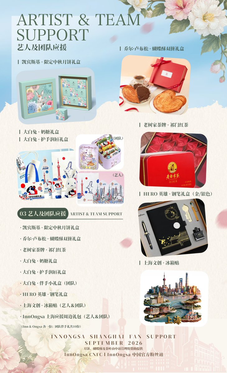 InnOngsa_CNFC's tweet photo. InnOngsa CNFC｜Shanghai Support Project

For @innjakkrasin @Ongsacelcius1 💓

From The Edge of Horizon to Shanghai, we carry every bit of love and every heartfelt wish with us.

May PhobTin stay in love through all the years,
and may InnOngsa walk a path forever blooming with flowers. 🌺

Blooming for Our Reunion.
See you in Shanghai!

Project Coordination: @Nyx214_ @zrminho @巍巍 @Stellan_07
Special Thanks: @Panna_ice @hanyunzhi1988 @AlannaZaumq @xue7_0810 @yoojii26 @Minminzi0324 @Bea_mickey @lyt_amanda @Linlinkyo @DengdongPlanet @halfull079luve @suhui383650 @sign01031 @7_xuejiao_l @yunnlo1234 @nsatoimo @ColdplaYoshiki @yuni20o

InnOngsa CNFC
#InnOngsa #innjkrsn #ongsacelcius
#InnOngsaShanghai2026