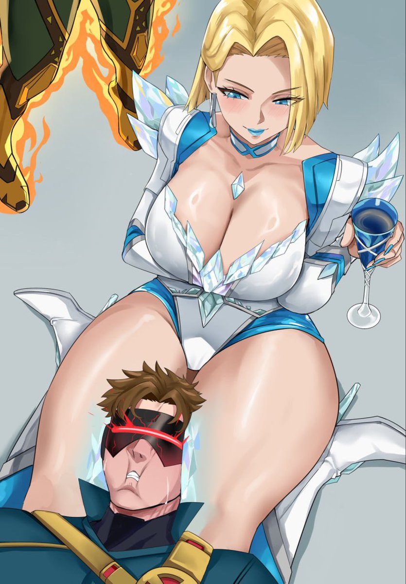 Rhiannon_RPs's tweet photo. I know darlings. You can't stop staring at my thighs ever. You want to be crushed in-between them like how I am doing to Scott Summers right now. Well maybe if you are all good enough I might do it for #ThighThursday. That is what you are supposed to do right for this day? https://t.co/C3KFFT0YK6