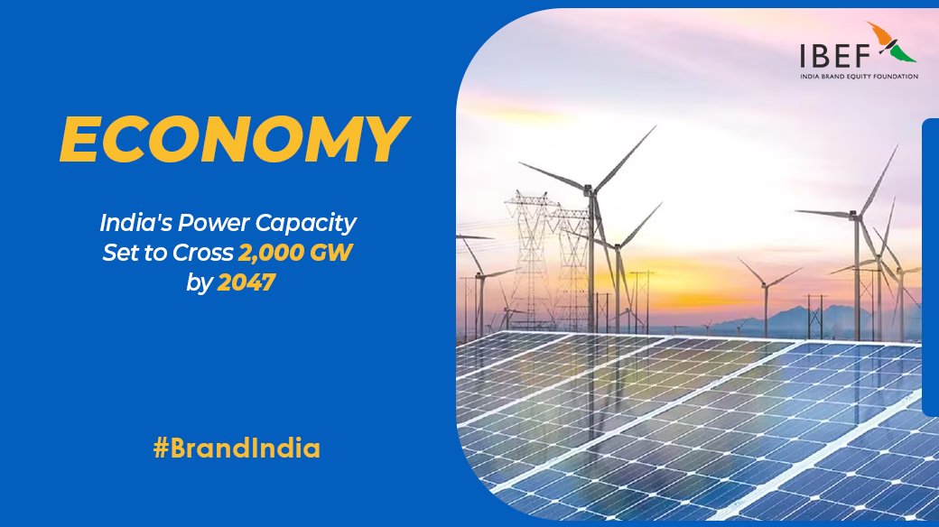 Brands_India's tweet photo. India will need to nearly triple renewable energy deployment by 2030 to reach 500 GW of non-fossil capacity, with grid-scale storage projected to rise 40-fold to 200 GWh. #BrandIndia

Read More: https://t.co/KwhYtfD6yx

@mnreindia @DoC_GoI @eepcindia @GoI_MeitY @PIB_India @DPIITGoI