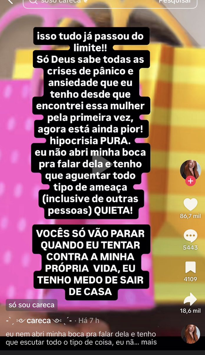 millennium_124's tweet photo. Sabe quem tenta contra a própria vida todos os dias? A classe trabalhadora explorada todo dia na escala 6x1 10 horas por dia.

Sabe quem tenta contra a própria vida todos os dias? A pessoa trans que sofre transfobia todo dia, as pessoas trans mortas e violentadas todos os dias.

A classe trabalhadora inclusive mulheres que não tem tempo pra estudar, pra cuidar de casa, onde o salário imposto pelo patrão não dura o mês inteiro, a exaustão desse trabalhador, que pega transporte público todos os dias.

Um burguês nunca vai entender essa dor pois já nasceu com privilégio conquistados pelo capitalismo.

Agora vamos ter dó de um burguês com apartamento, carro, namorado, comida, dinheiro e tudo do bom e do melhor, enquanto outros lutam por direitos básicos.

Em nenhum momento estou desmerecendo a dor da soso careca, mas se não tivesse mexido com a classe trabalhosa que é oprimida todos os dias esse assunto já taria encerrado.

Essa garota nunca saiu nas ruas pra lutar por porra nenhuma, nunca trabalhou 6x1, agora que falou vai ter que aguentar.

Ainda mais apoiando um namorado transfobico daqueles, onde as pessoas trans são mortas diariamente, sofrem violência diariamente e ainda tem coragem de apoiar um homem desses.

As pessoas trans são desrespeitadas todos os dias, agora elas não podem buscar os direitos da polícia que já são erradas?

Malevola tem todo direito de denunciar esse crime, não que eu concorde com tudo que ela já fez, mas nesse caso sim.