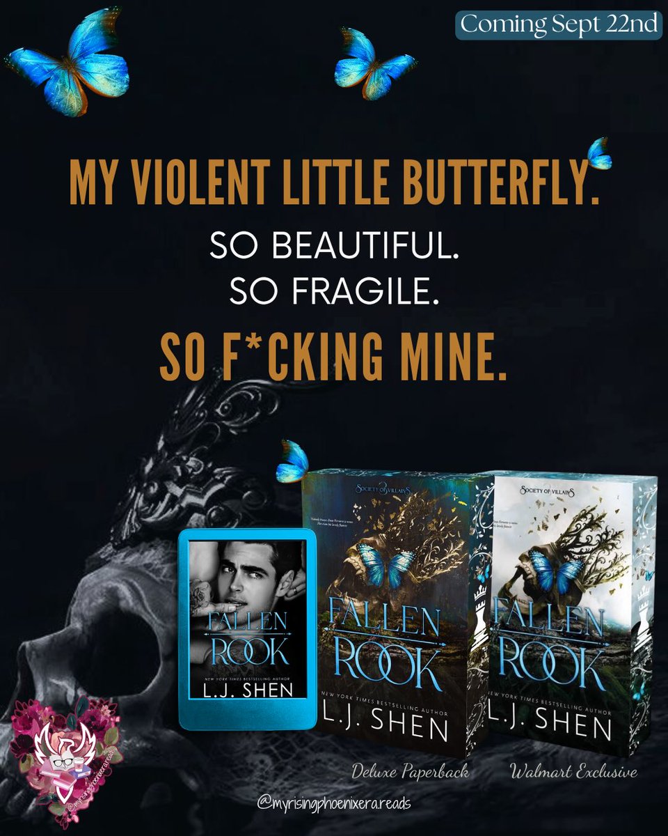 SimoneHambps's tweet photo. Teaser Time

Fallen Rook by LJ Shen releases September 22. Pre-order the deluxe edition for freebies, available exclusively at Walmart, with a full-cast audiobook. Dark MM mafia romance featuring forbidden love, an age gap, grumpy/sunshine, and a https://t.co/IiV9zqOtwd