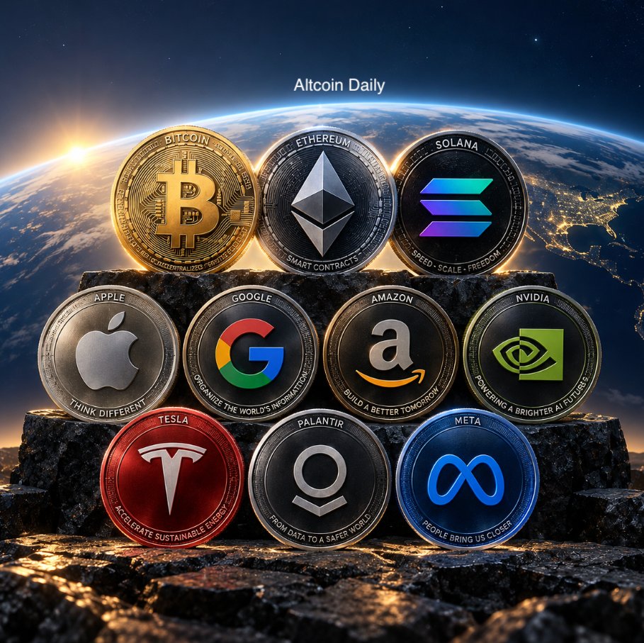AltcoinDaily's tweet photo. JUST IN: SEC clears path for on-chain trading of tokenized stocks

WHAT HAPPENS NOW?
This lets crypto platforms offer tokenized versions of stocks like META, APPLE, & NVIDIA with easier rules while the SEC builds more permanent regulation.

WHY DID THEY DO THIS?
The SEC said tokenization could modernize issuance, trading, transfers, settlement and ownership records while potentially lowering costs, improving transparency and expanding liquidity.