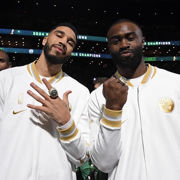 LegionHoops's tweet photo. Jayson Tatum sets the record straight on his relationship with Jaylen Brown:

“I love him. You can’t talk about him without talking about me… and vice versa.” ☘️ 

(via @dpshow) https://t.co/XZbYTBRaiA