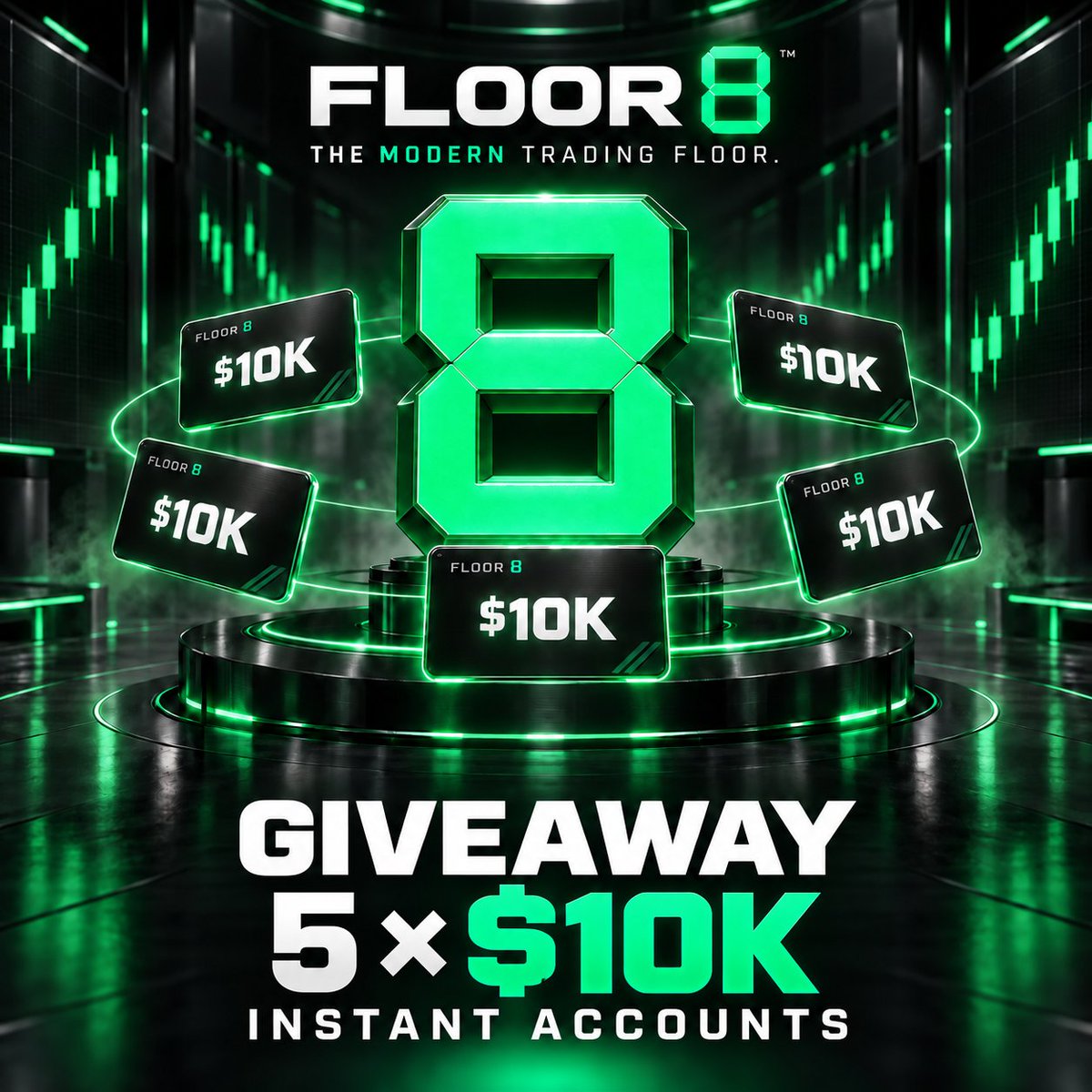 tf8prop's tweet photo. 🎉 5x10K GIVEAWAY 🎉

We’re giving away 5 × $10K Accounts to 5 lucky traders! 🏆

How to enter:
📌 Follow@tf8prop
🔄 like & Retweet this post
💬 Join Discord: https://t.co/XzPYnzVb6z
👥 Tag two friends

Ends in 72h 🎊

Winners will be announced on Monday, September 21. 👀

Good luck, traders! 💚