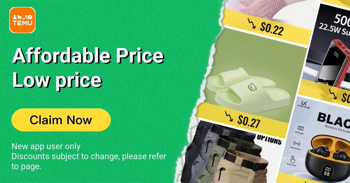 cline1971's tweet photo. 💥 Flash drop! Temu codes are here. Don’t Miss Out! 🎉
【 als894492 】 SPECIAL OFFER! Unlock secret low prices 👉 https://t.co/B1mYUTqdZo https://t.co/ibYZYMxG77
