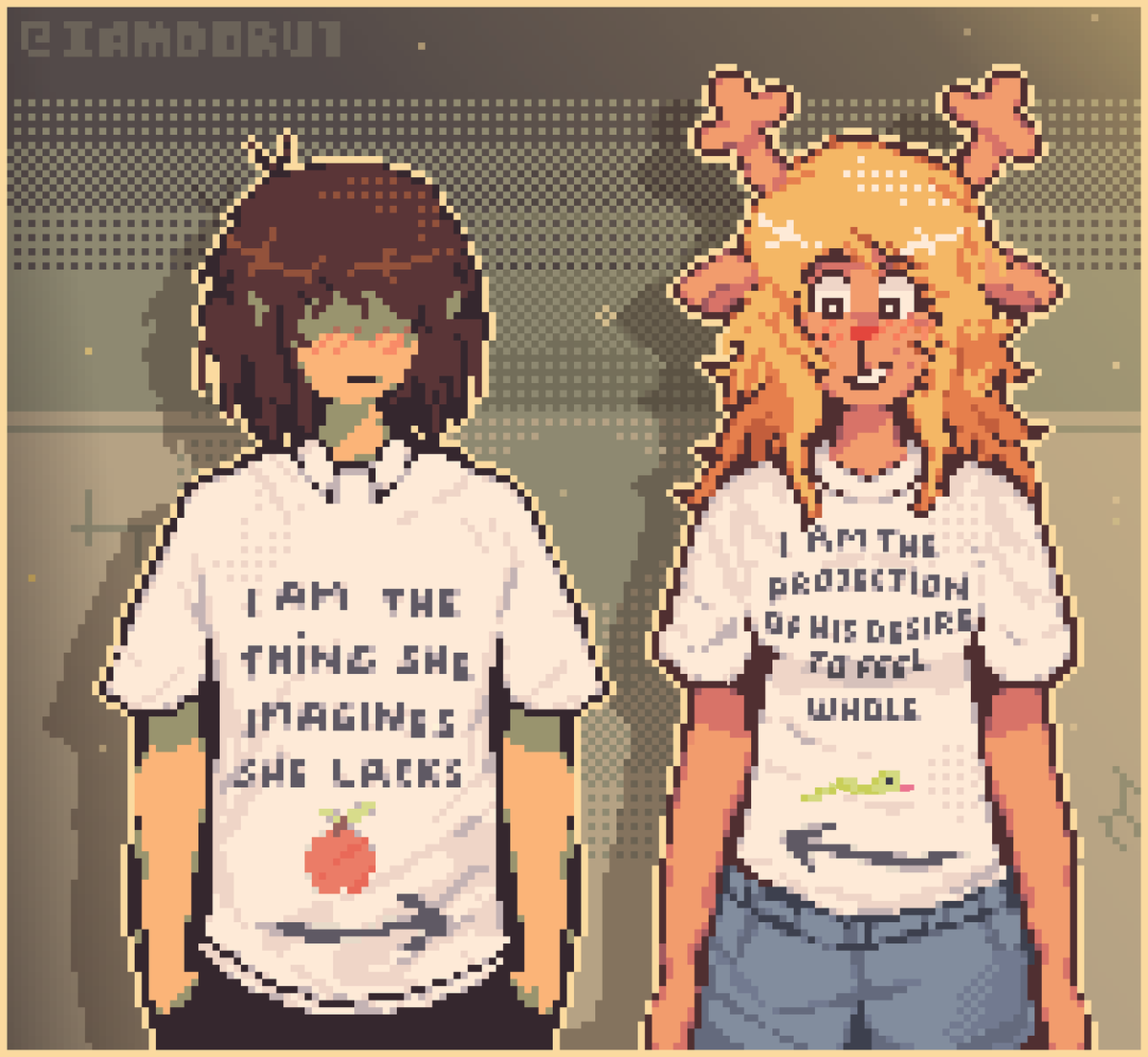 IamDoru1's tweet photo. Matching T-Shirts

#deltarune #kriselle #noelleholiday #krisdreemurr https://t.co/RhgsntlPDl
