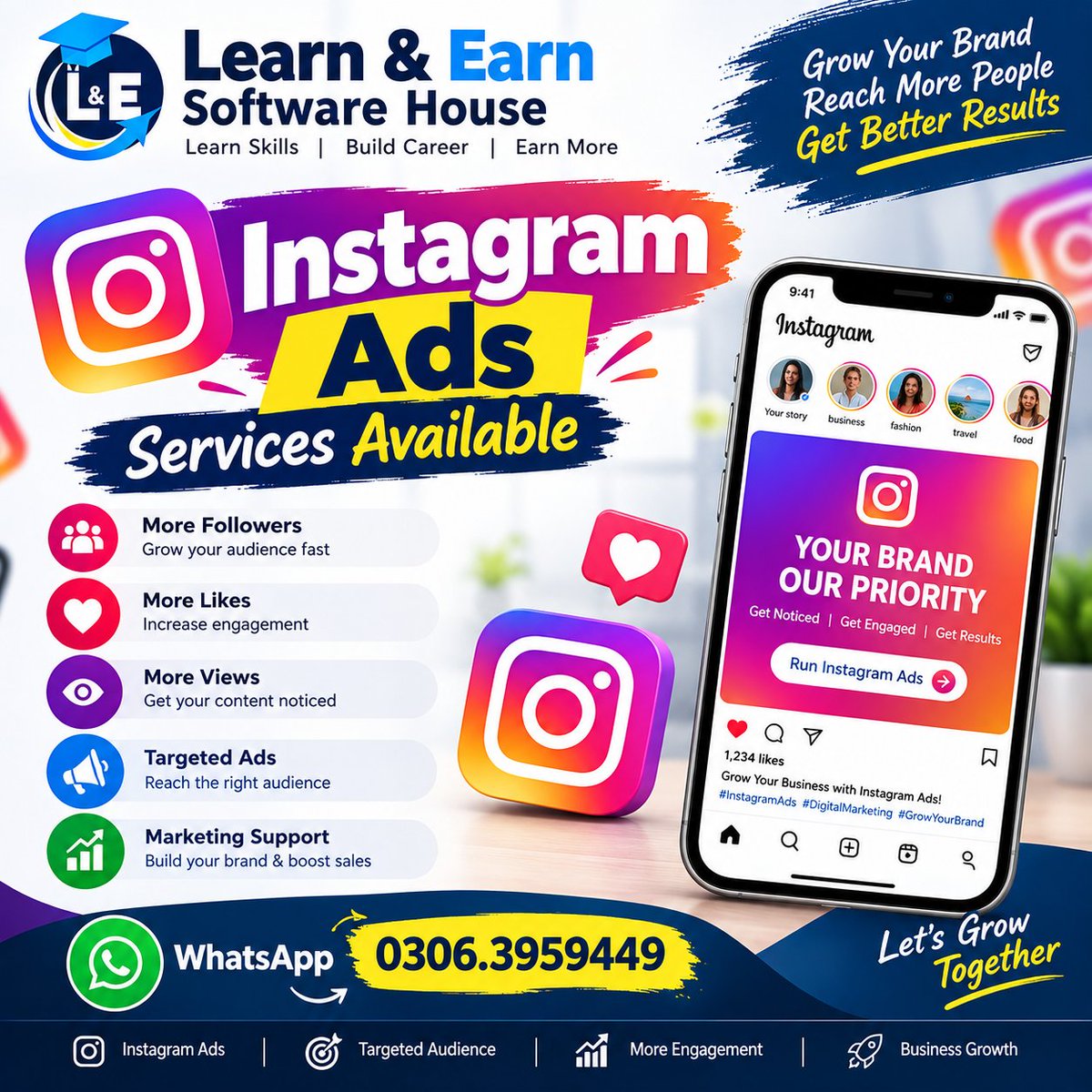 sayedFayyazHus3's tweet photo. 📢 Instagram Ads Services Available! 📲
Grow your brand, reach the right audience, increase engagement, and promote your business with effective Instagram Ads. 🚀
📲 WhatsApp: 0306.3959449
#InstagramAds #InstagramMarketing #DigitalMarketing #SocialMediaMarketing #OnlineBusiness https://t.co/anpncCdrwk